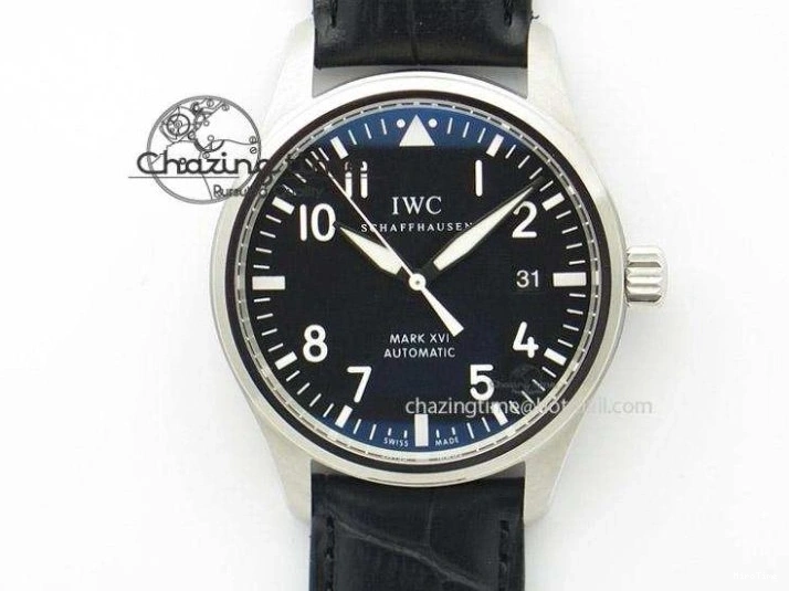 MIROTIME 0402 Pilot Top Gun IW326901 M+F 1:1 Best Edition Black Dial on Black Rubber Strap A SportInspired 6999